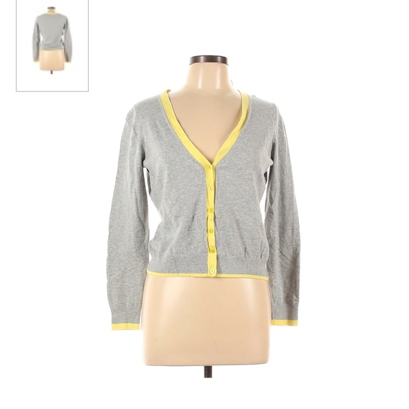 jcpenney Sweaters - JCPenney Grey & Yellow Cardigan
